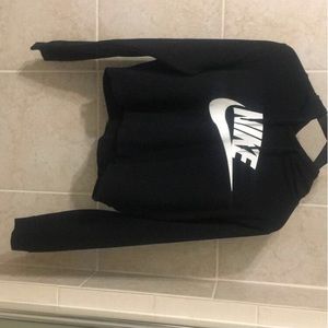 Cropped black and white nike hoodie (Women’s)